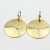 Gold Disc earrings - round dangle earring - Large disc earrings