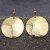 Gold Disc earrings - round dangle earring - Large disc earrings