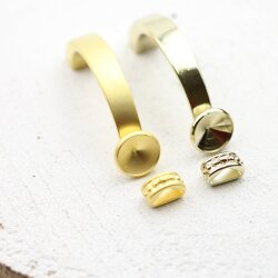 Half Cuff Bracelets setting for 14 mm Rivoli Swarovski Crystals