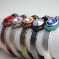 Half Cuff Bracelets setting for 14 mm Rivoli Swarovski Crystals