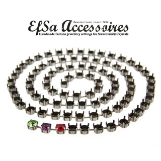 1 m Armband Fassung fr 8 mm Chatons, Rivoli Swarovski Kristalle