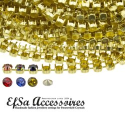 1 m empty bracelet Cupchain for 8 mm Chatons or Rivoli...