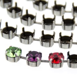 1 m Armband Fassung für 8 mm Chatons, Rivoli...