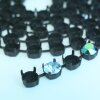 1 m Armband Fassung für 8 mm Chatons, Rivoli Swarovski Kristalle Matt Schwarz