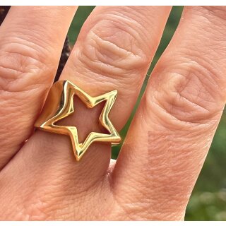 Fallender Stern Ring Gold Stern