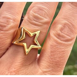 Falling Star Ring Gold