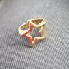 Fallender Stern Ring Gold Stern