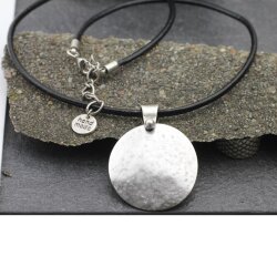 Disc Pendant - Round Silver Pendant