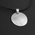 Leather Necklace Round Silver Pendant