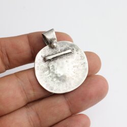 Disc Pendant - Round Silver Pendant