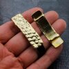 1 Gold Curved Slider Bead