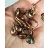 Earring setting for 10 mm Rivoli Swarovski Crystals Antique Copper