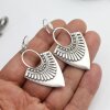 Antique Silver Ethnic Style Drop Earrings