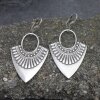 Antique Silver Ethnic Style Drop Earrings