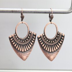 Antique Copper Ethnic Style Drop Earrings