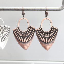 Antique Copper Ethnic Style Drop Earrings