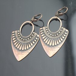 Antique Copper Ethnic Style Drop Earrings