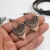 Antique Copper Ethnic Style Drop Earrings