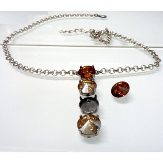 necklace setting for 12 mm Rivoli Swarovski Crystals