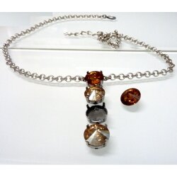 necklace setting for 12 mm Rivoli Swarovski Crystals