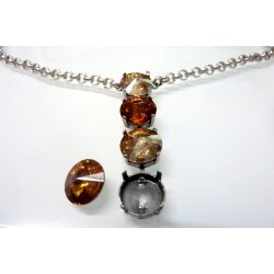 necklace setting for 12 mm Rivoli Swarovski Crystals