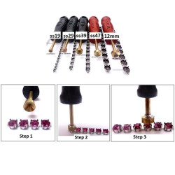 Ketten Fassung für 12 mm Rivoli Swarovski Stein Altsilber