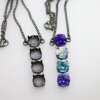 Ketten Fassung für 12 mm Rivoli Swarovski Stein Altsilber