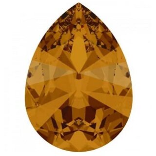 14x10 mm Pearshape Swarovski Kristall 3 Crystal Copper