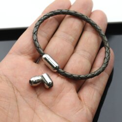 1 Edelstahl Magnetverschluss für 4 mm Bände, Schmuckverschluss, DIY Armband, Kette