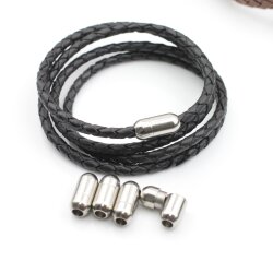 1 Edelstahl Magnetverschluss für 4 mm Bände, Schmuckverschluss, DIY Armband, Kette