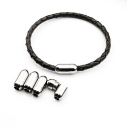 1 Stainless Steel Magnetic Clasp for 4 mm Leather and...