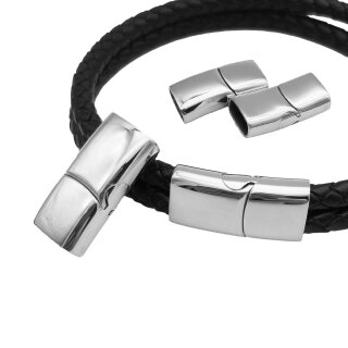 1 Stainless Steel Magnetic Clasp10x5 mm Magnetic Bracelet Clasp, Leather Bracelet Clasp