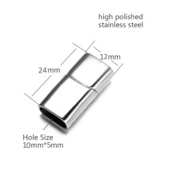 1 Stainless Steel Magnetic Clasp10x5 mm Magnetic Bracelet Clasp, Leather Bracelet Clasp