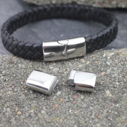 1 Edelstahl Magnetverschluss für 10x5 mm Lederarmband