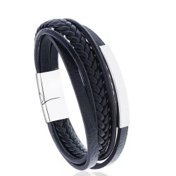 1 Stainless Steel Magnetic Clasp10x5 mm Magnetic Bracelet Clasp, Leather Bracelet Clasp