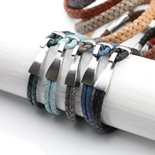 1 Edelstahl Verschlu Lederband Armband Verschluss fr 8x4 mm Lederarmband