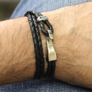 1 Edelstahl Verschlu Lederband Armband Verschluss fr 8x4 mm Lederarmband