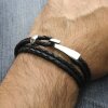 1 Edelstahl Verschluß Lederband Armband Verschluss für 8x4 mm Lederarmband