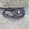 1 Edelstahl Verschluß Lederband Armband Verschluss für 8x4 mm Lederarmband