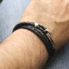 1 Edelstahl Verschluß Lederband Armband Verschluss für 8x4 mm Lederarmband