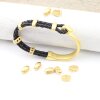 10 Matte Gold Double Barrel Sliders Bead for 4 mm Round Leather and cord