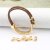 10 Gold Double Barrel Sliders Bead for 4 mm Round Leather and cord