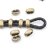 10 Antique Brass Double Barrel Sliders Bead for 4 mm Round Leather and cord
