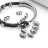 10 Gunmetal Double Barrel Sliders Bead for 4 mm Round Leather and cord