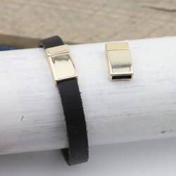 1 Magnetverschluss für Armband 21x12.5 mm Ø 10x3 mm gold