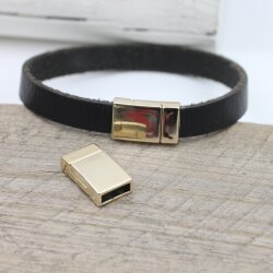 1 Magnetverschluss für Armband 21x12.5 mm Ø 10x3 mm gold