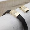 1 Gold Magnetic Bracelet Clasp 21x12.5 mm Ø 10x3 mm