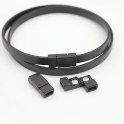 1 Matte Black Magnetic Clasps 5x2 mm Hole Jewelry Making Bracelet