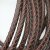 6mm Bolo Cord Round Braided Leather Strap Distressed Brown 1 m
