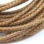 6mm Bolo Cord Round Braided Leather Strap Distressed Natural 1 m